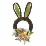 عيد الفصح الأرنب اكليلا من الزهور