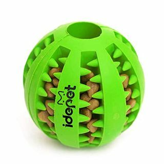 Idepet الكلب لعبة الكرة ، غير سامة لدغة مقاومة الكلب مضغ الكرة الغذاء علاج الطاعم الأسنان تنظيف ممارسة لعبة الكرة