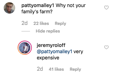 تعليق جيريمي رولوف على إنستغرام لنفسه وأودري على مزرعة يجعل مشجعي LPBW "حزينين"