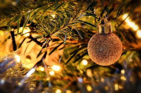 الصورة عن قرب، بسبب، شجرة عيد الميلاد، ب، الذهب