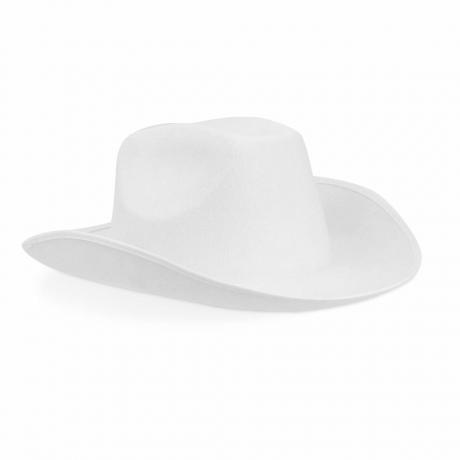 قبعة رعاة البقر باللون الأبيض
