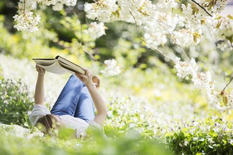 قراءة المرأة، سجل، أقل، أزهر، الشجرة