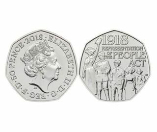 احتفلت عملة Royal Mint 2018 بقانون تمثيل الشعب لعام 1918