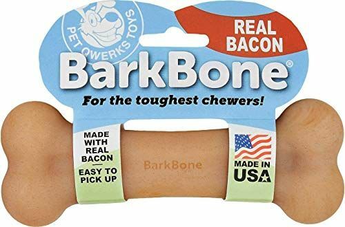 الحيوانات الأليفة Qwerks لحم الخنزير المقدد الحقيقي غرست BarkBone 